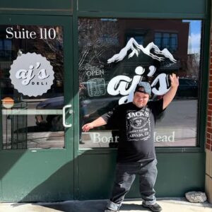 AJ's Employee Outside Restaurant